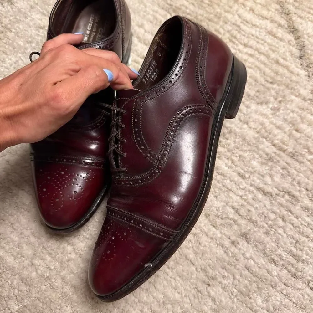 Source Unknown burgundy leather